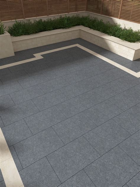 Dark Grey Granite Paving Slabs - 900x600 Pack