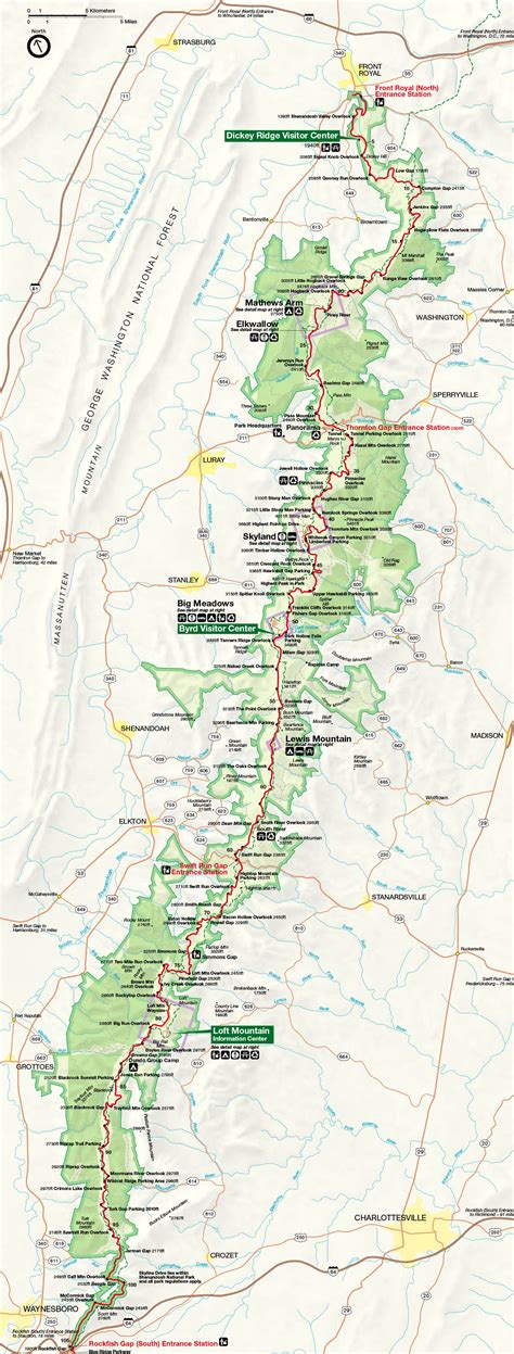 Map Of Skyline Drive | Map Of The World