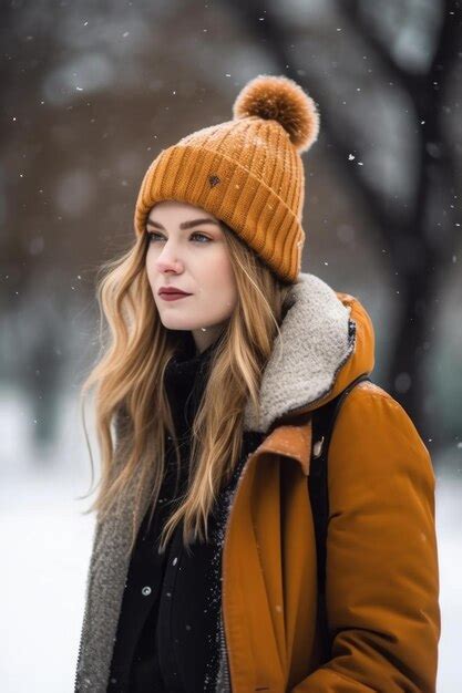 Premium Photo | Young woman in trendy winter clothing