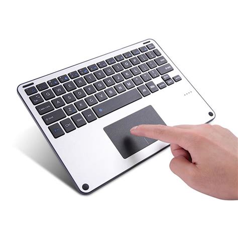 Wireless bluetooth keyboard with touchpad all tablet laptop aluminum ...