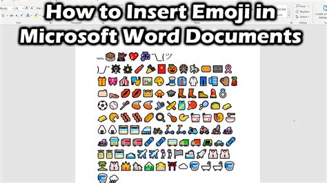 How to Insert Emoji in Microsoft Word Documents - YouTube