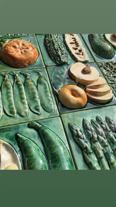 Fruit and vegetable tiles, handmade and hand glazed by #angelaevansceramics in 2021 | Handmade ...