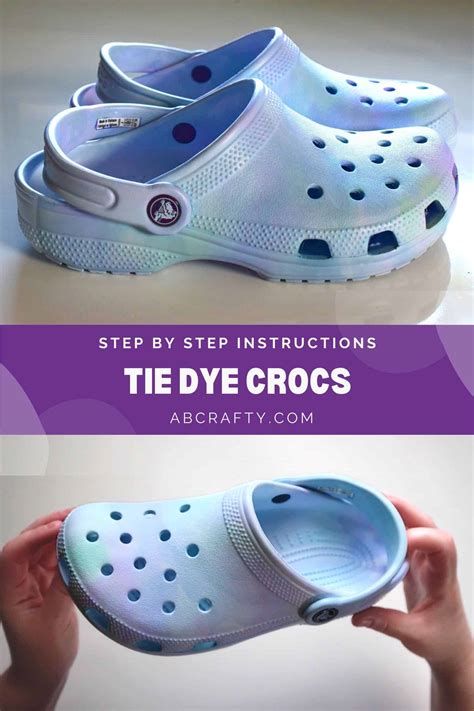 Tie Dye Crocs - How to Make Pastel Tie Dye Crocs at Home - AB Crafty