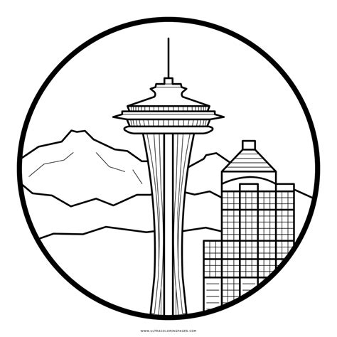 Seattle Skyline Coloring Pages