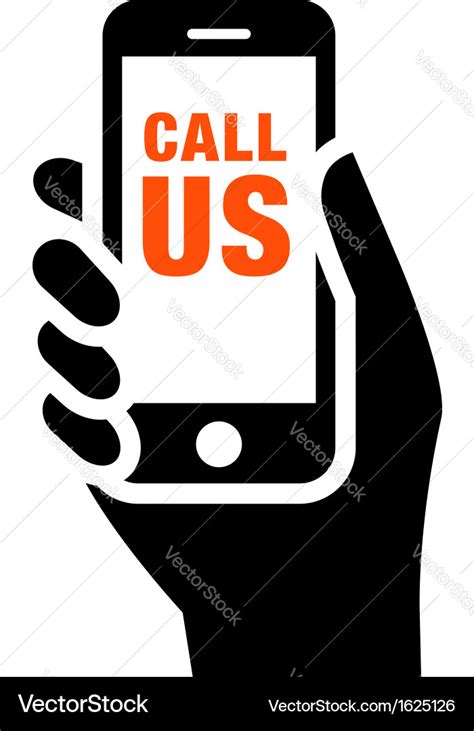 Call us sign Royalty Free Vector Image - VectorStock