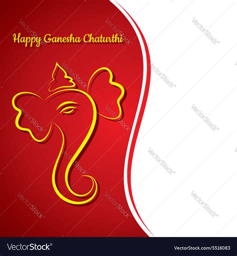 Creative ganesh chaturthi festival greeting card b