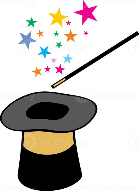 Magic hat and wand png illustration 8505748 PNG