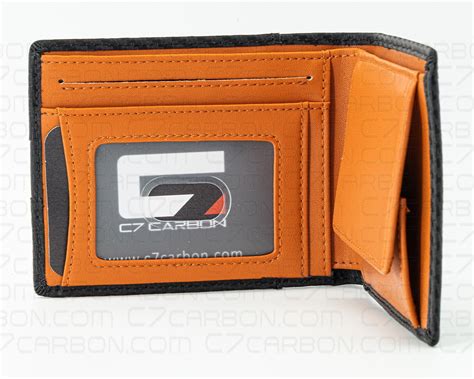 Carbon Fiber Leather Wallet Bifold With RFID Blocking | C7 Carbon