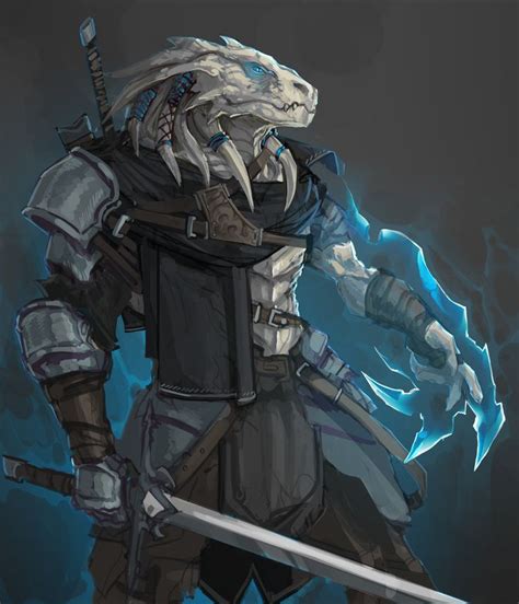 M white Dragonborn paladin fighter cleric warlock | Dungeons and dragons characters, Fantasy ...