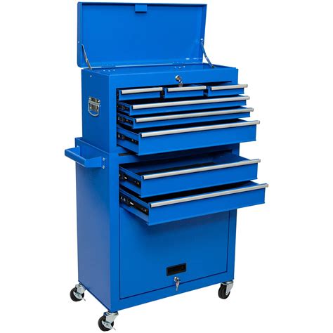 Buy 8-Drawers Tool Box Detachable Tool Chest with Large Storage Cabinet, Metal Garage Workshop ...