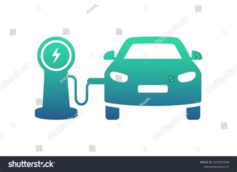 Electric Car Icon Electric Car Charging Stock Vector (Royalty Free) 2223553949 | Shutterstock