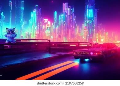 Night City Neon Lights Art Illustration Stock Illustration 2197588259 | Shutterstock