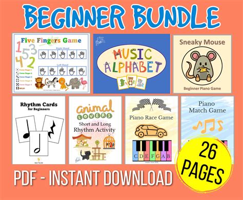 Fun Piano Lesson Activities & Beginner Matching Card Games to Help Parents and Teachers of Young ...