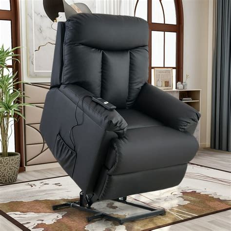 EUROCO Power Lift Chair Electric Recliner PU Leather Lift Recliner ...