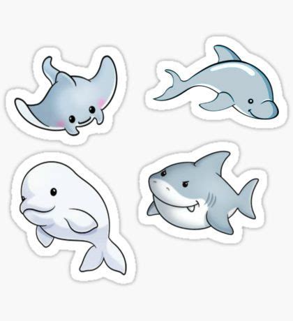 Sea Life Stickers | Cute stickers, Preppy stickers, Animal stickers