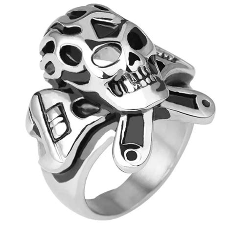 Aliexpress.com : Buy PY14 Unadjustable Finger Ring Skull Skeleton 1 ...