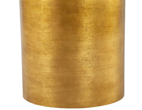 Modern Round Accent Table in Gold Leaf - Carrocel Fine Furniture