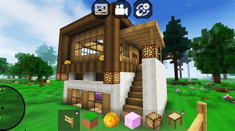 Mini Block Craft 3D Gameplay #39 (iOS & Android) | Modern Wooden House ...