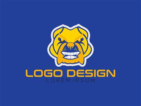 Premium Vector | Bulldog wild animal head mascot logo illustration vector