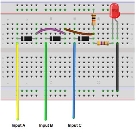 Not Gate Circuit With Diodes