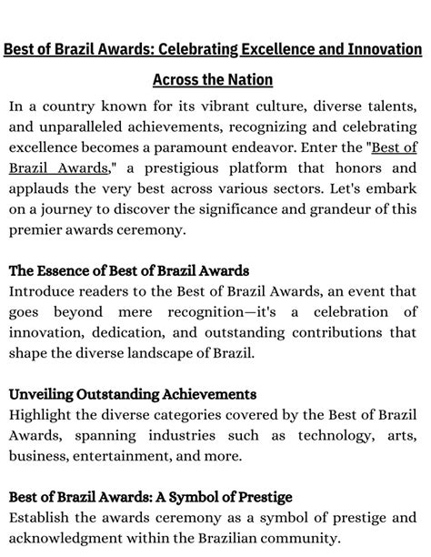 PPT - Best of Brazil Awards Celebrating Excellence and Innovation ...