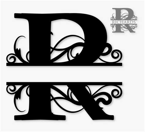 Monogram R - Split Letter Monogram R, HD Png Download , Transparent Png Image - PNGitem