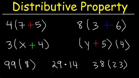 The Distributive Property of Multiplication - YouTube