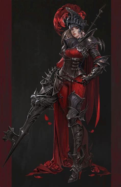 수줍 on Twitter | Fantasy female warrior, Concept art characters, Fantasy character design