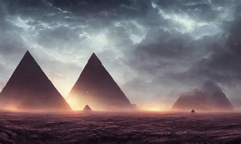 Premium Photo | Mysterious pyramids ancient civilization mystical ...