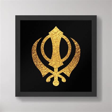 Sikh Khanda Golden Symbol, Wall Decor, Poster, Sikh, Indian, Sikh ...