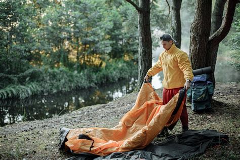 Man Setting Up his Tent · Free Stock Photo