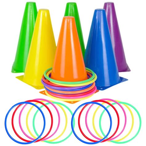 FRCOLOR 1 Set of Soccer Cones Sports Training Cones Toss Game Cones Kids Toss Game Tool ...