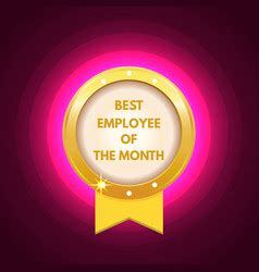 Employee month label Royalty Free Vector Image