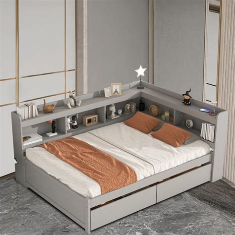 Latitude Run® Cassius Full / Double Solid Wood Storage Platform Bed ...