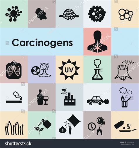 Vector Illustration Carcinogen Icons Set Stock Vector 397920148 ...