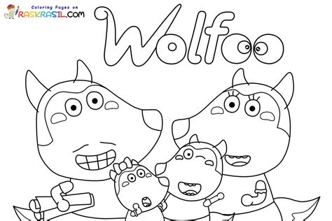 Wolfoo Family Coloring Coloring Pages