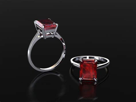 Platinum Ruby Ring Ruby Birthstone Ring Engagement Ring - Etsy