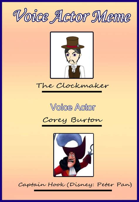 OC International Voice Actor: The Clockmaker by InesFlower on DeviantArt