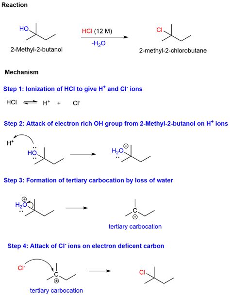 [Solved] 2-Methyl-2-butanol + HCl(aq) (12.0 M) ->2-methyl-2-chlorobutane.... | Course Hero