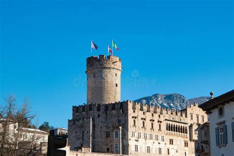 Tower castle of Trento stock image. Image of european - 268361339