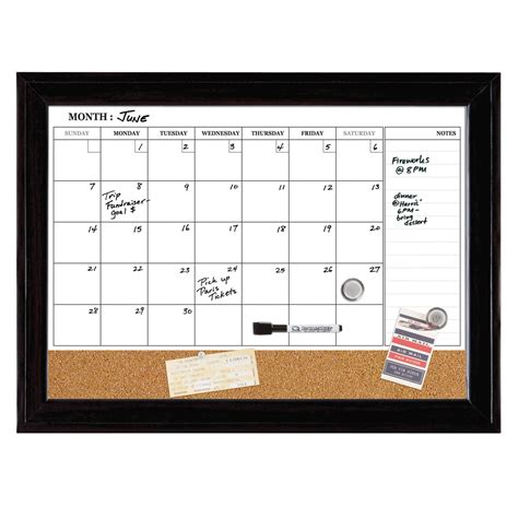 Amazon.com : Quartet Home Decor Magnetic Combination Calendar Board, 23 ...