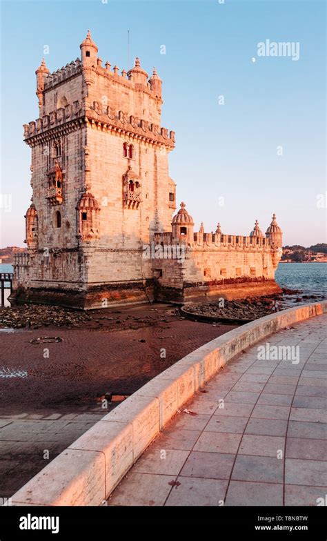 Belem Tower at sunset, Lisbon, Portugal Stock Photo - Alamy