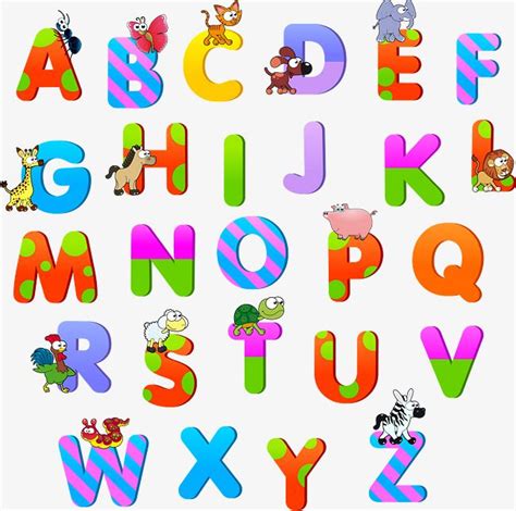 Cartoon alphabet vector material PNG and Vector | Letras abecedario para imprimir, Moldes de ...