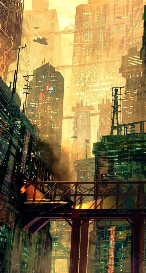 Cyberpunk City, Futuristic City, Dystopian Art, Post Apocalyptic City, Sci Fi Building ...