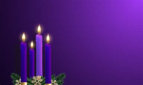 Advent purple candles. 29110789 Vector Art at Vecteezy