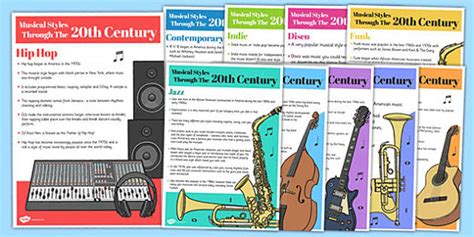 The History of 20th Century Music Information Posters