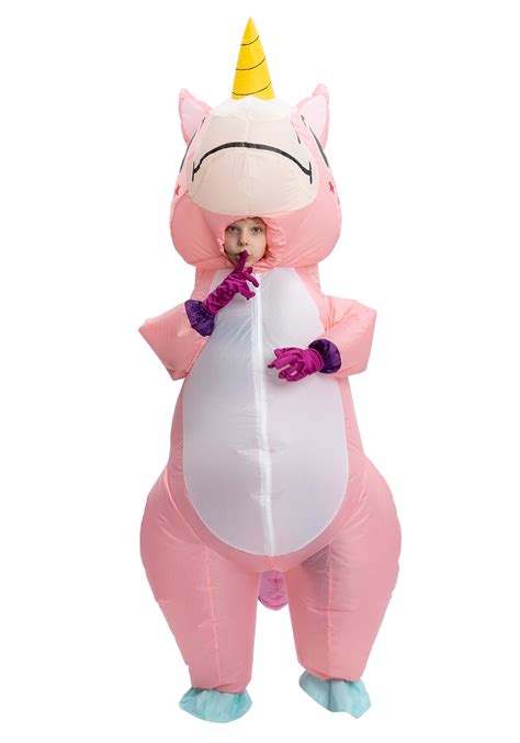 Inflatable Pink Unicorn Costume for a Child