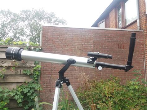 Large vintage stargazer telescope with multiple lenses on adjustable ...