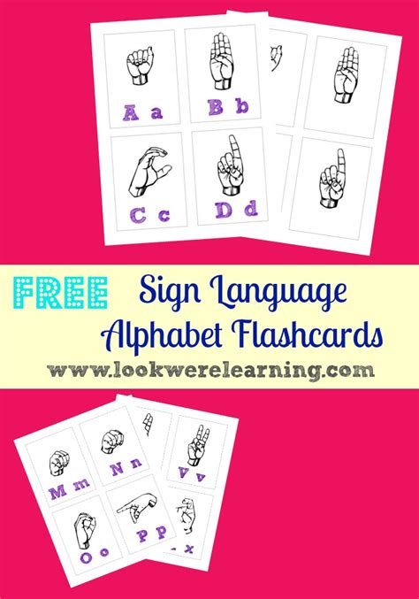 FREE Sign Language Alphabet Cards | Free Homeschool Deals