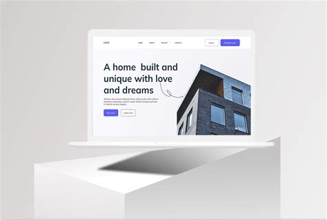 real estate landing page design on Behance